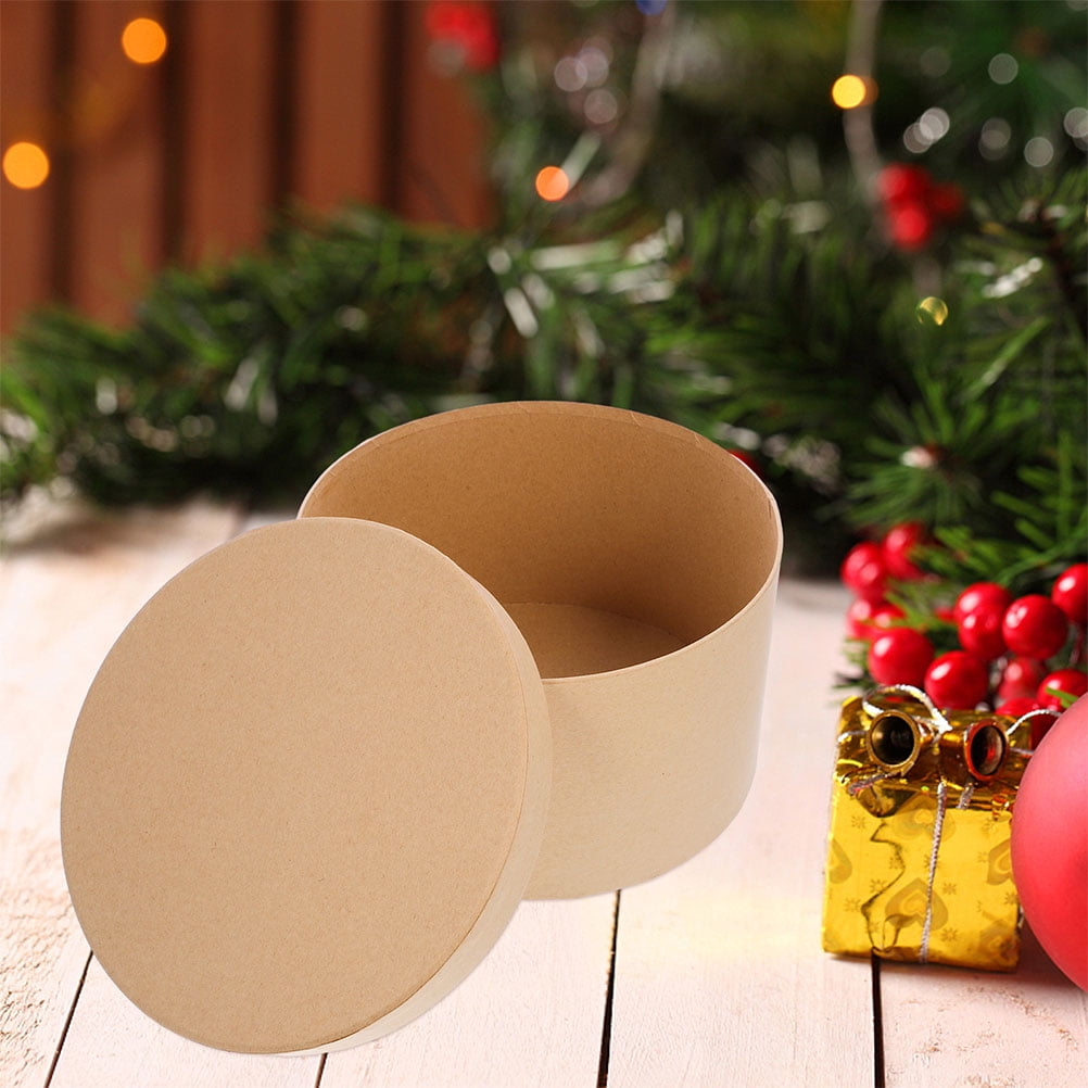 Qumonin 6pcs Multi-Functional Round Gift Boxes Gift Wrapping Boxes Round Shaped Gift Box Jewelry Storage Box Chocolate Cookie Containers