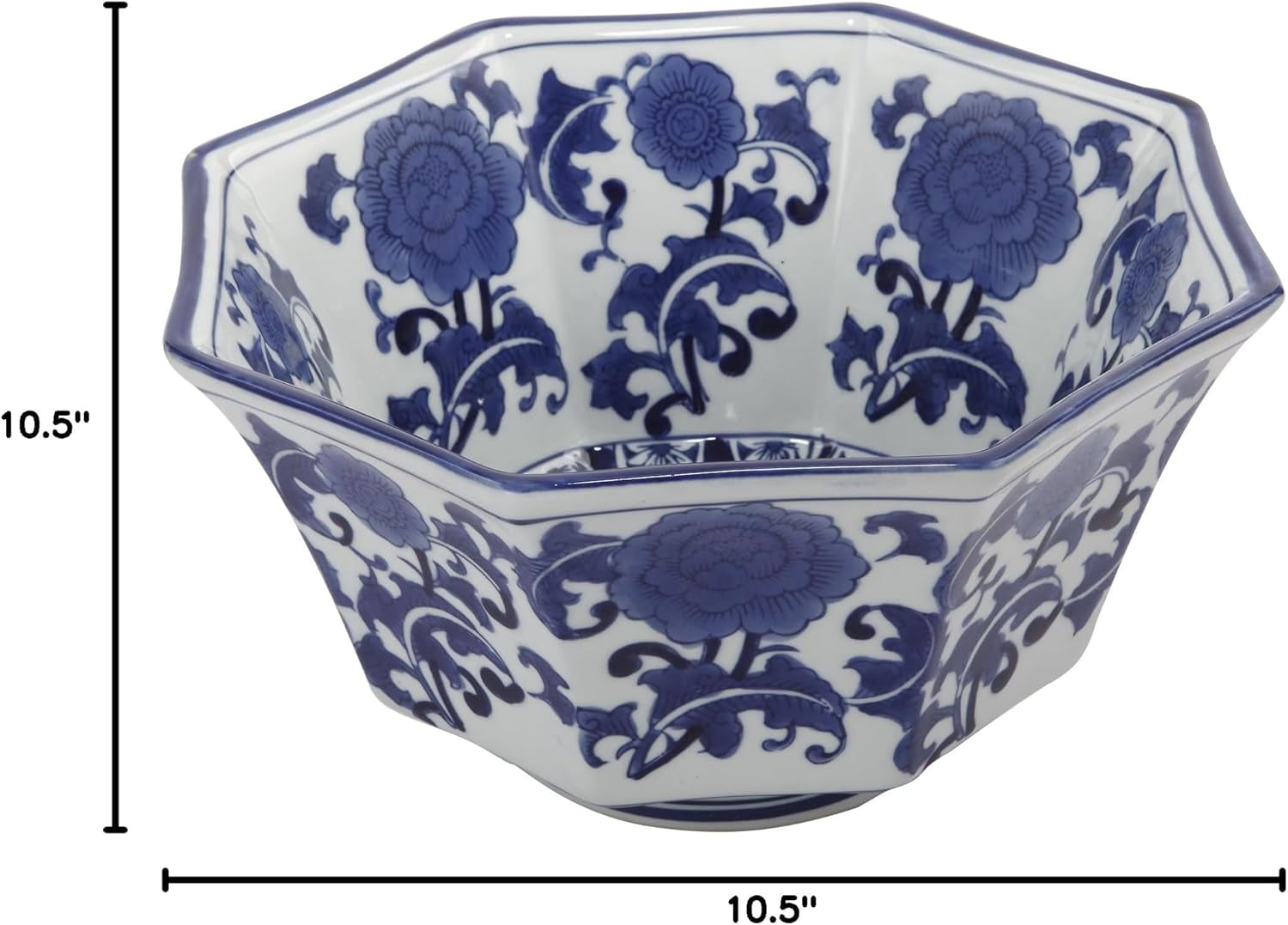 10.5-inch Bowl Blue and White Decorative Bowls