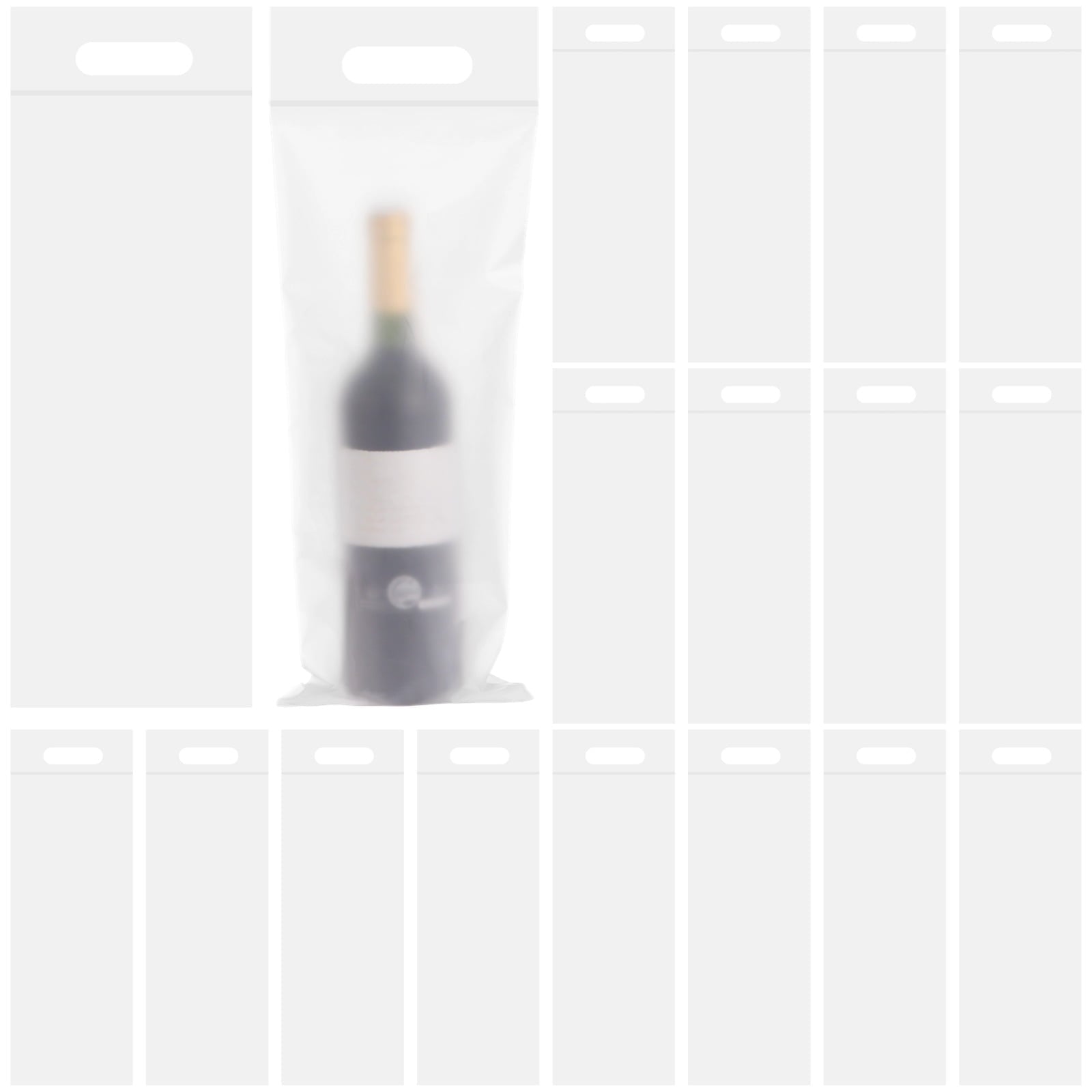 Wine To Go Bags, 500 Pcs Wine Bottle Doggy Bag Wine Bags for Gifts, Plastic Travel Bags Gift Wrapping Bags with Handles and Self-sealing Strips for Restaurant, Bar, Wedding Party