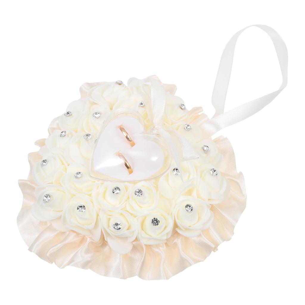 4 Count Heart Shape Cushion Ring Bearer Pillows Wedding Ideas
