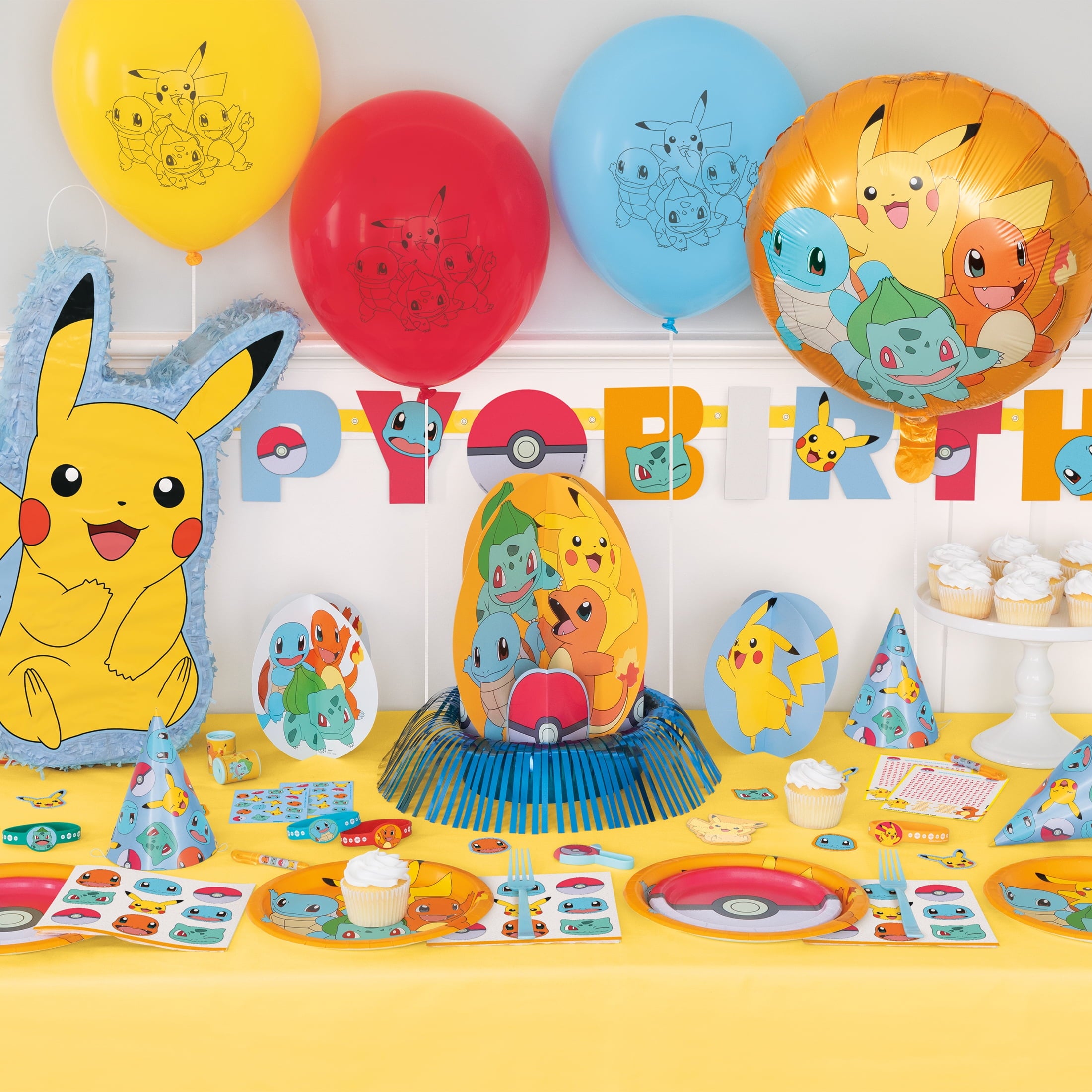 Pokémon Pikachu-Shaped Drum Pull Pinata, 1ct