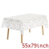 Unique Bargains Rectangle Cotton Linen Fabric Table Cover Tablecloth Tassel 55"x71"