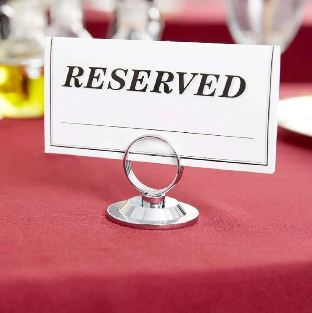 Soro Essentials- Set of 250- Double-Sided 6" x 3" Reserved Table Tent Sign - Reserved Table Signs for Wedding Party Restaurant Double Sided Paper Reserved Table Tent Card