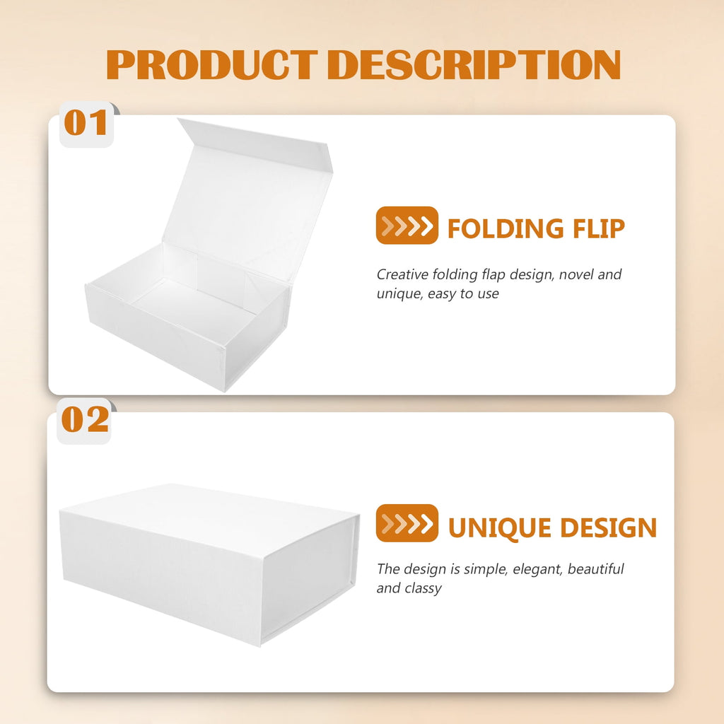 2pcs Magnetic Gift Packaging Box Magnetic Bridesmaid Proposal Box Gift Box with Lid