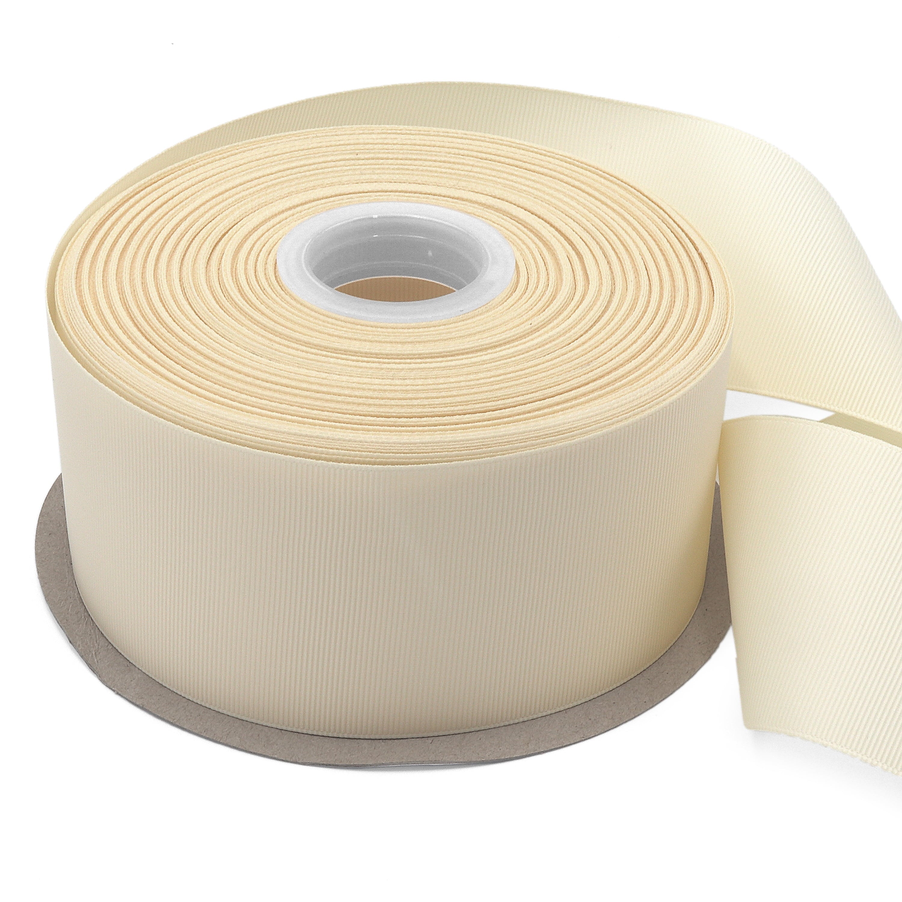 Solid Ivory Grosgrain Ribbon, 2.5" x 50 Yards by Gwen Studios