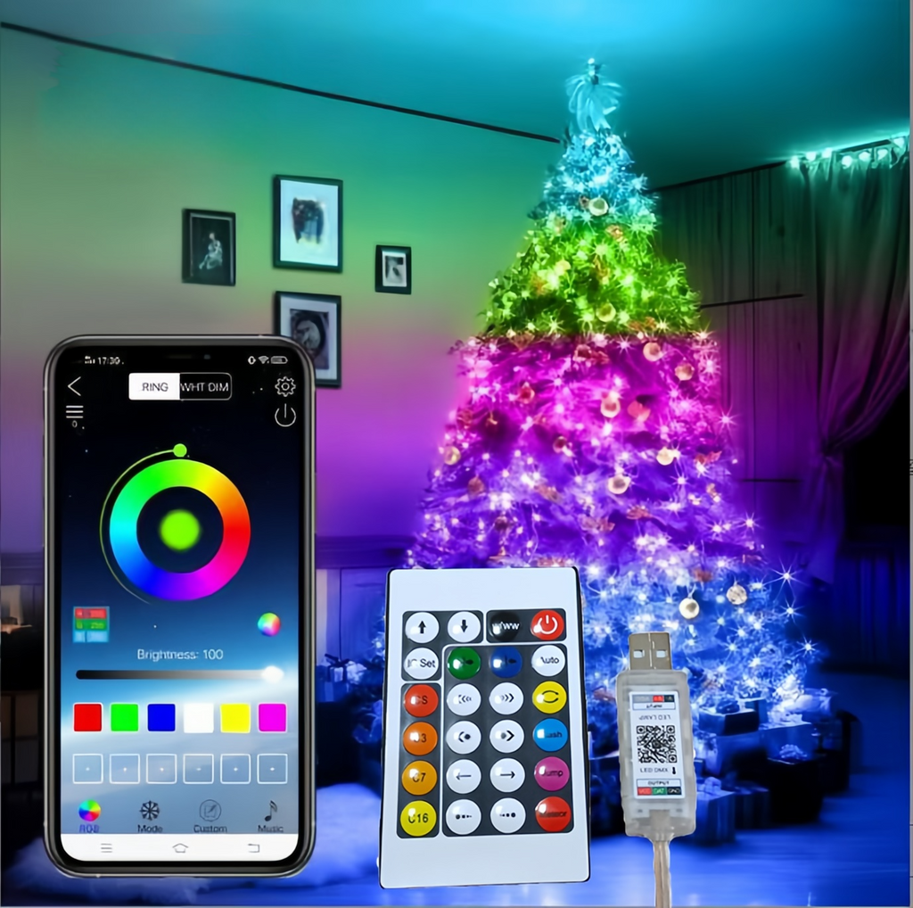2 Pack 400 LED Fairy Color Lights,USB 131.2 ft APP and Remote Fairy Lights,Multiple Modes RGB Fairy String Lights for Patio Festival Wedding Party