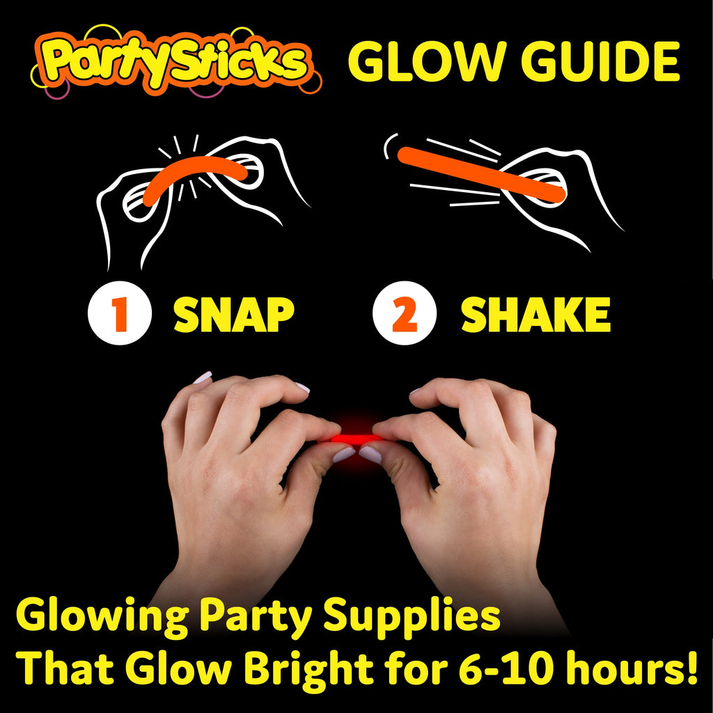 Party Sticks Mini Glow Sticks | 200pcs Glow in the Dark Easter Party Supplies