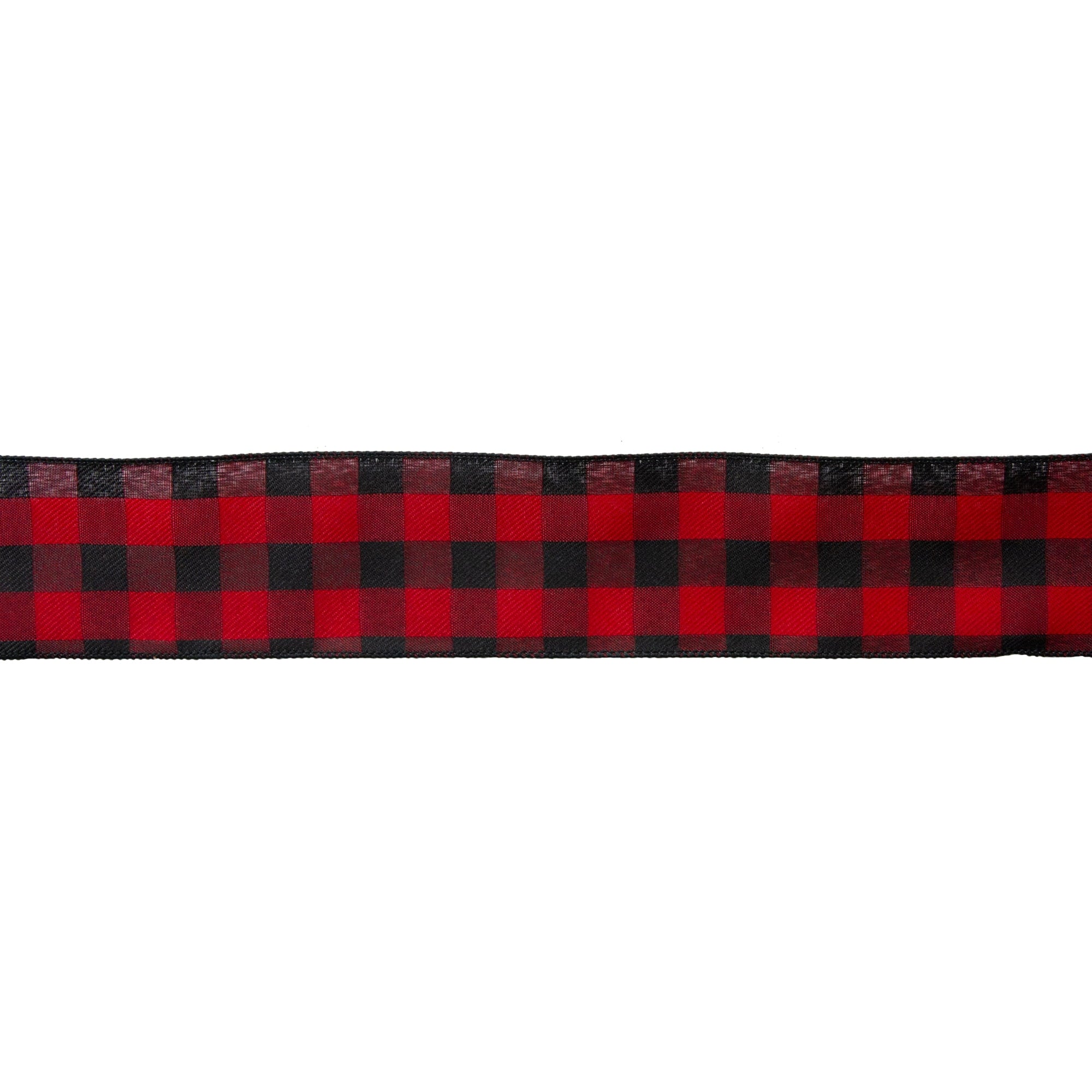 Northlight 48" x 10" Burlap and Buffalo Plaid 16 Loop Christmas Bow Decoration