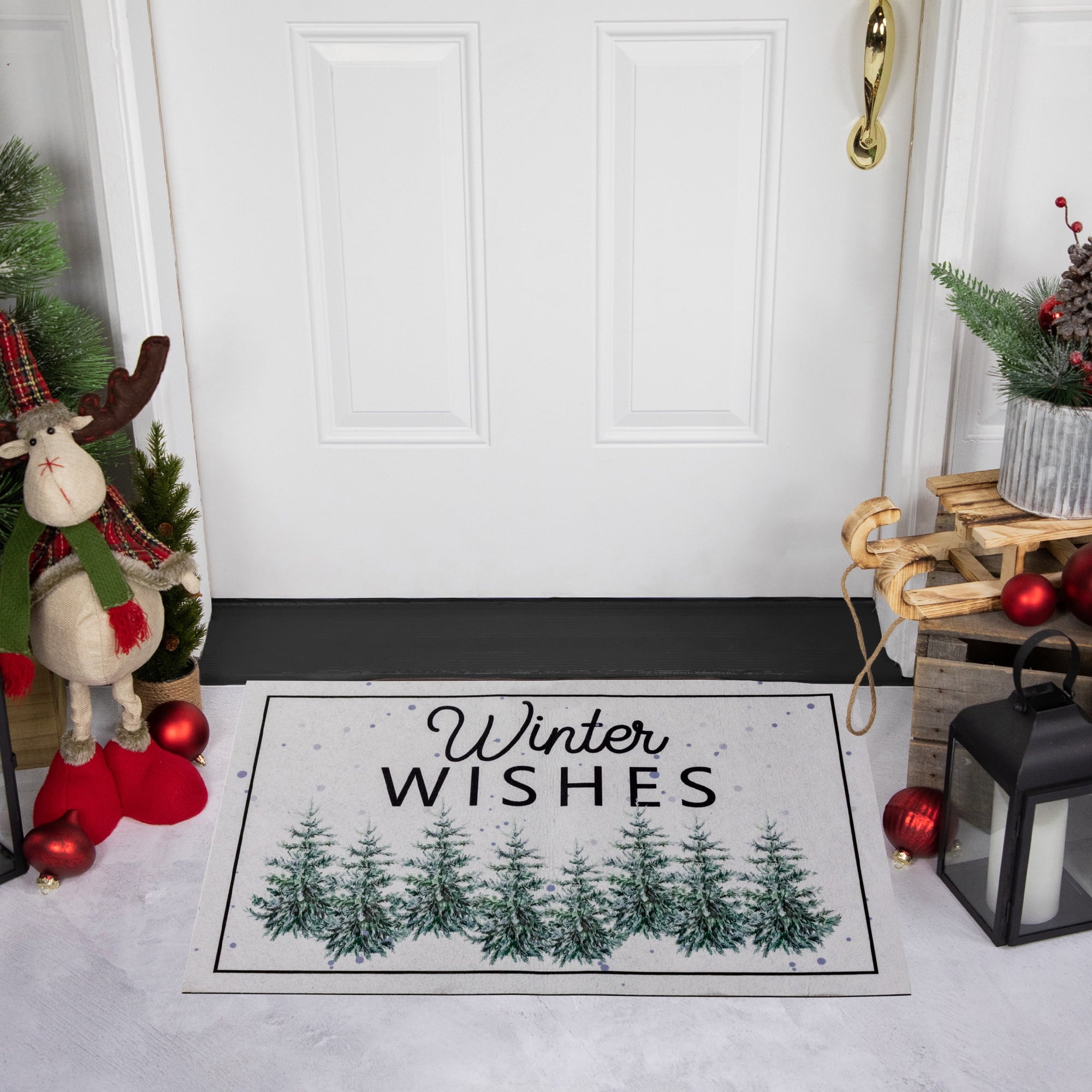 13.75" Home For The Holidays Christmas Candle Holder