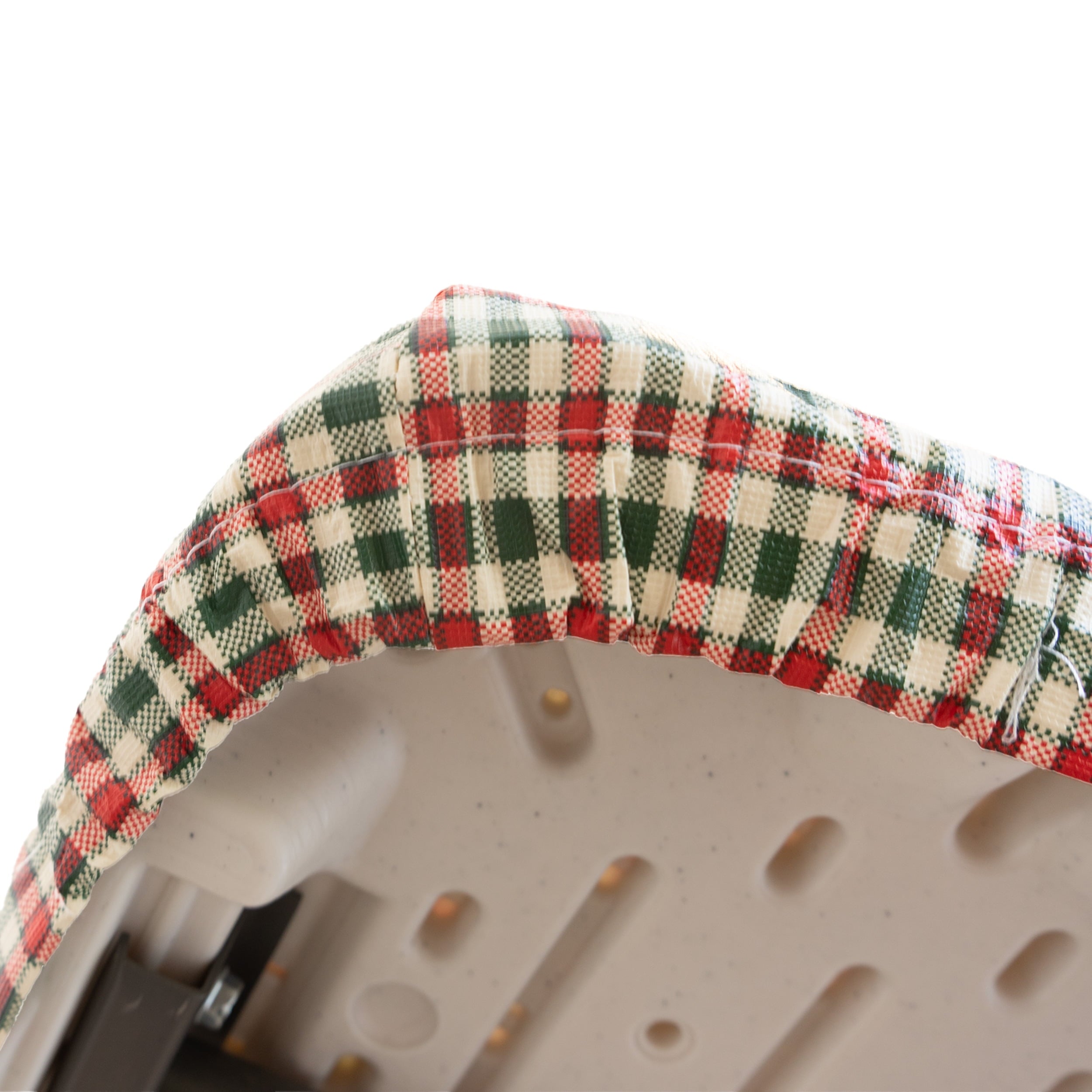 Waverly Inspirations Rectangular Elastic Fitted Table Cover Waterproof Vinyl Tablecloth With Flannel Backing, 6Ft Table, 72" x 30", Gingham Plaid, 4 PK