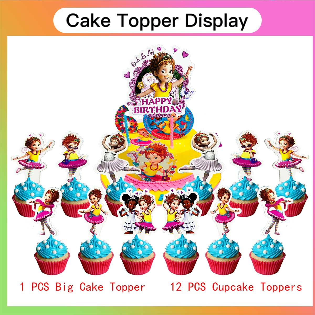 Fancy Nancy Balloons Party Supplies Decor Tableware Birthday Cake Topper Decorations Banner Backdrop