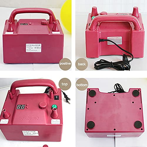 Portable Electric Balloon Blower Pump, Dual Nozzle Balloon Inflator with Timing Function,Adjustable Inflation Speed,110V 800W with 2 Inflation Nozzles for Wedding,Birthday Party,Festival Decoration