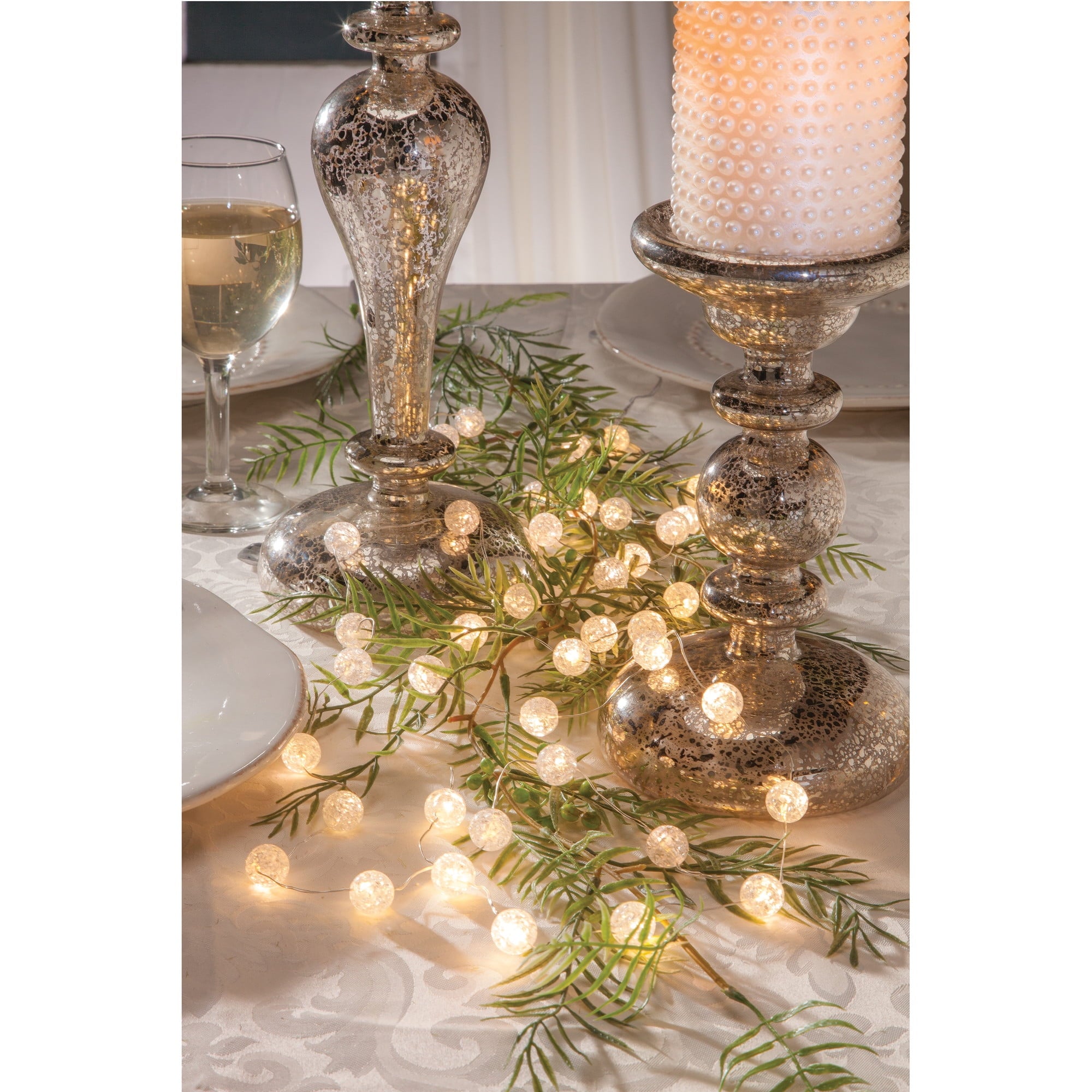 Gerson Set of 3 3 ft Battery Operated Crackle Ball Light String