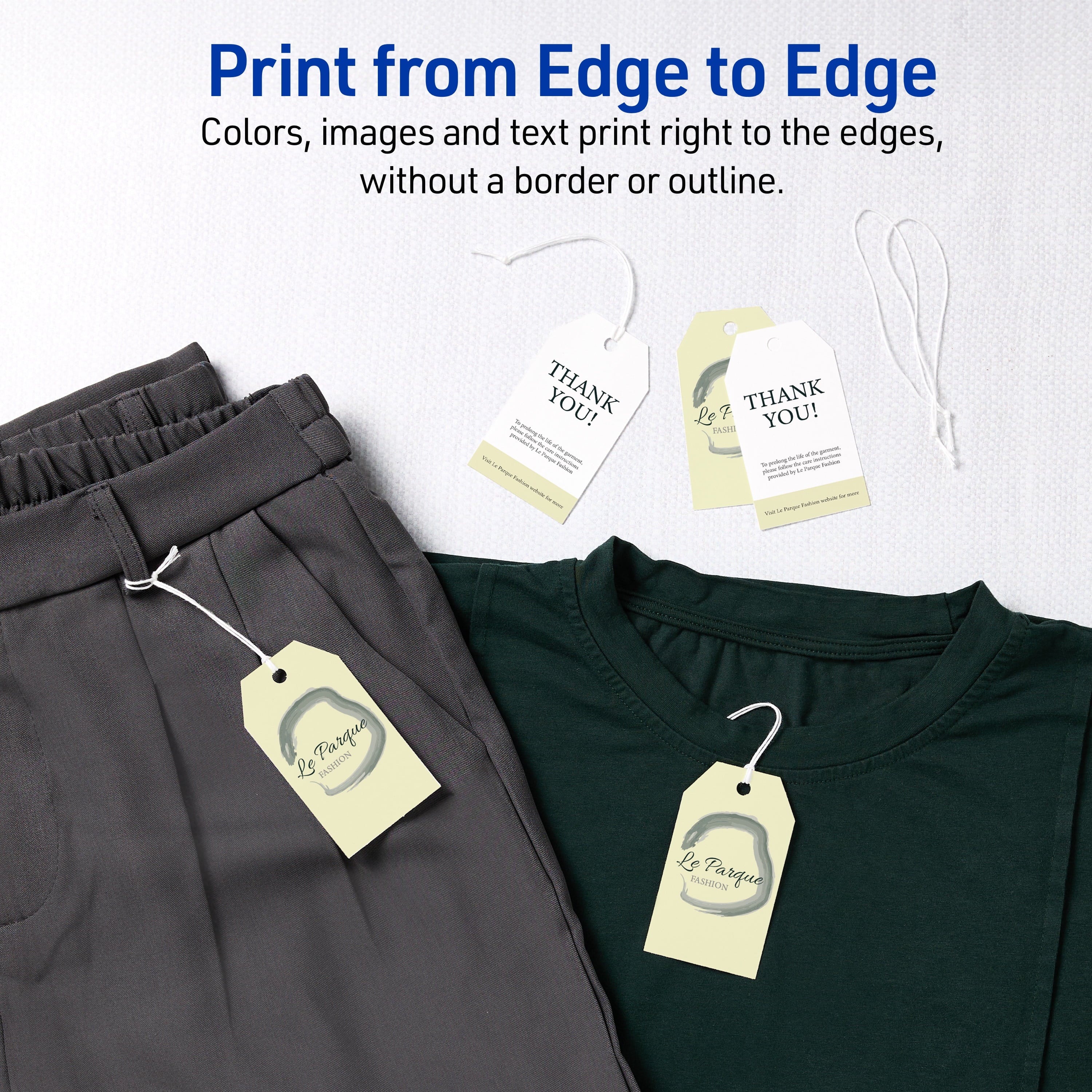 Avery Printable Tags with String, 2" x 3.5", 96 White Tags (22802)