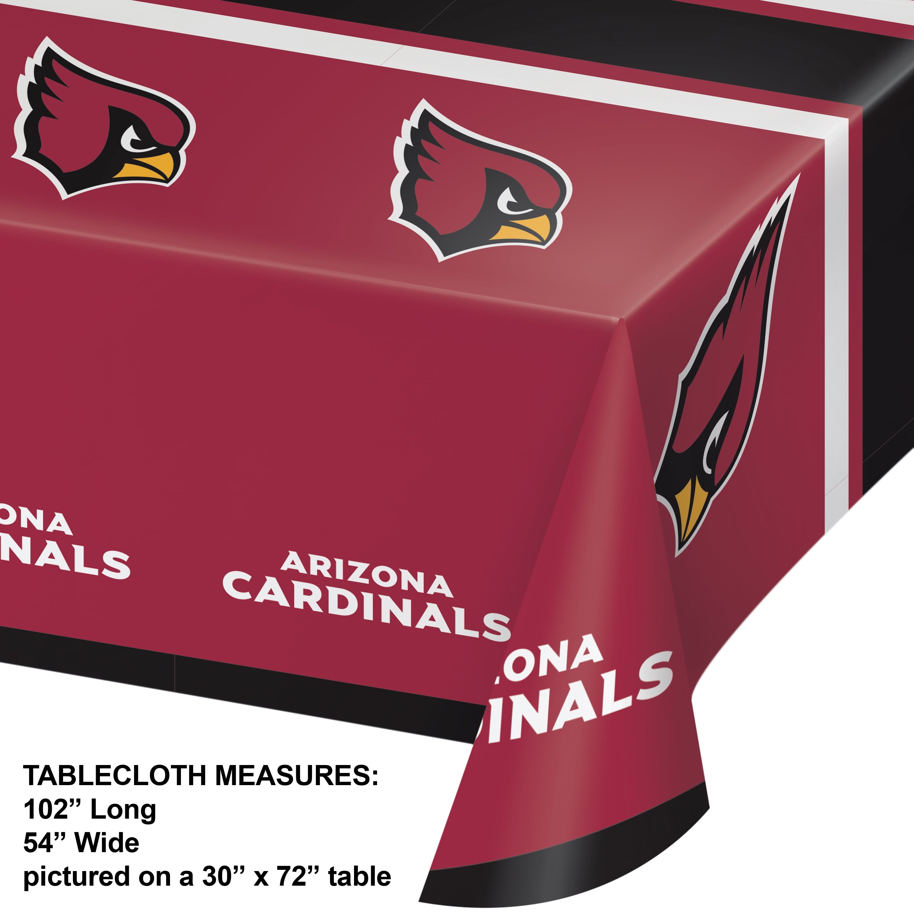 Arizona Cardinals Plastic Tablecloths, 3 Count