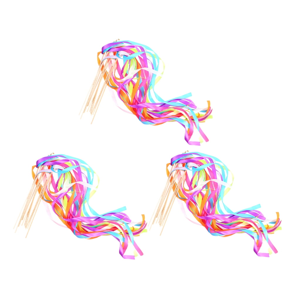 Raindrops  30 Pcs Party Ribbon Stick Charming Wedding Decorations Decorative Streamers