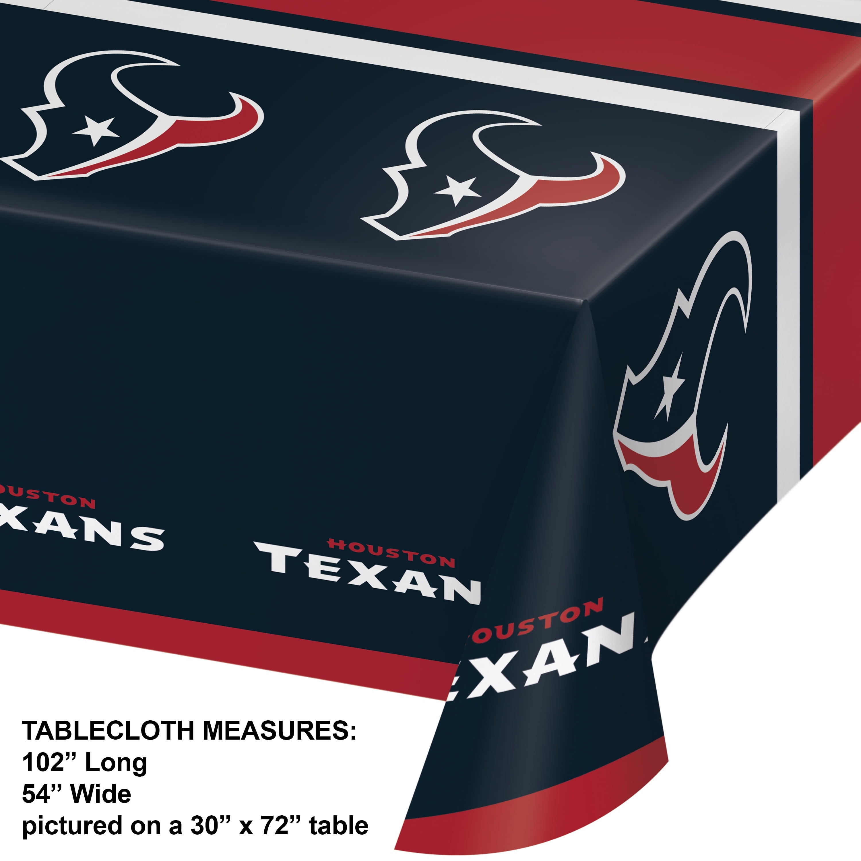 Houston Texans Plastic Tablecloths, 3 Count