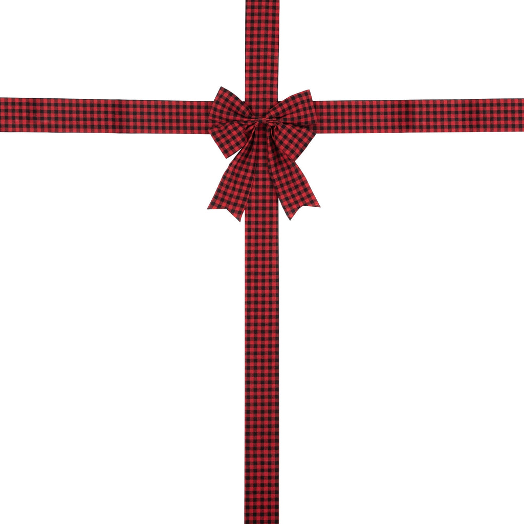 Northlight 14' Red Buffalo Plaid Christmas Door Bow