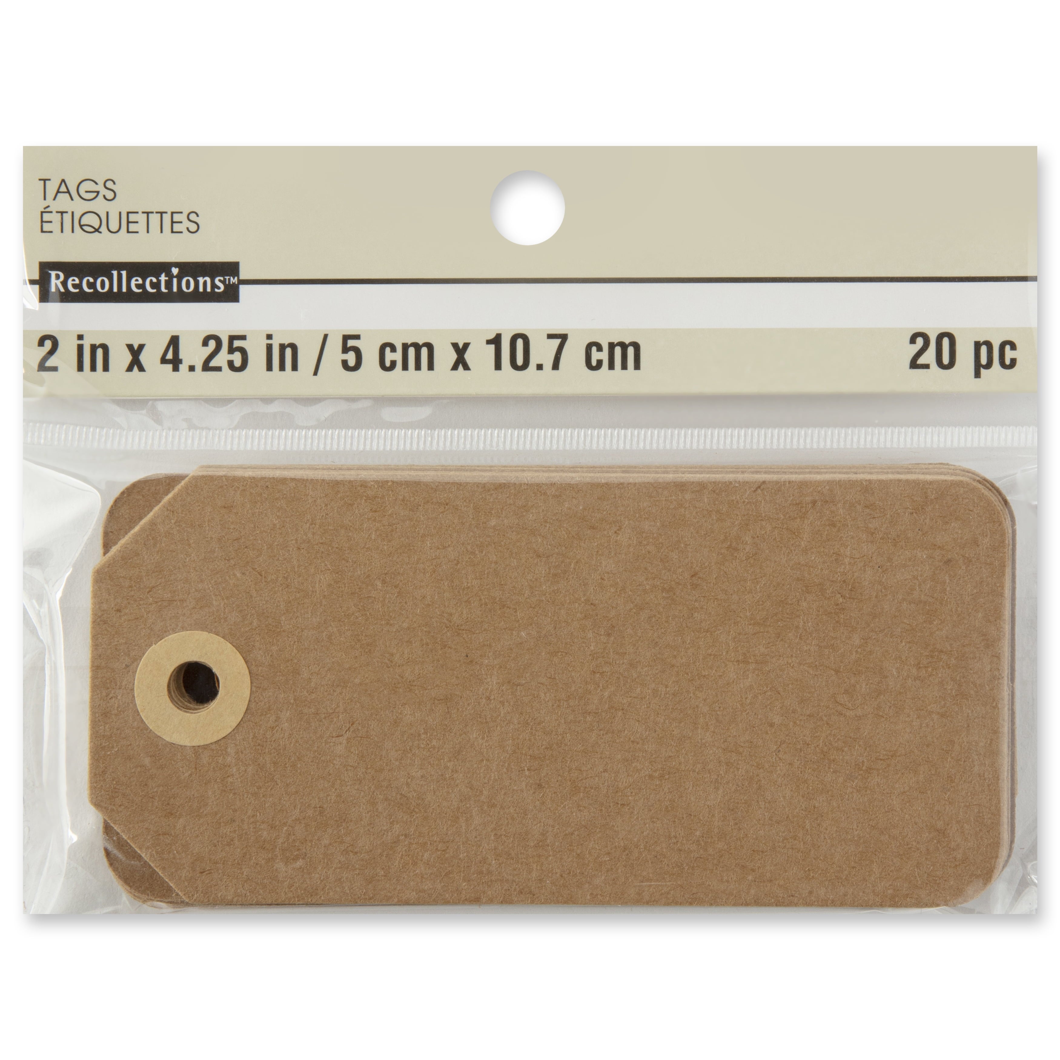 12 Packs: 20 ct. (120 total) Kraft Tags by Recollections™ - 2" x 4.25"
