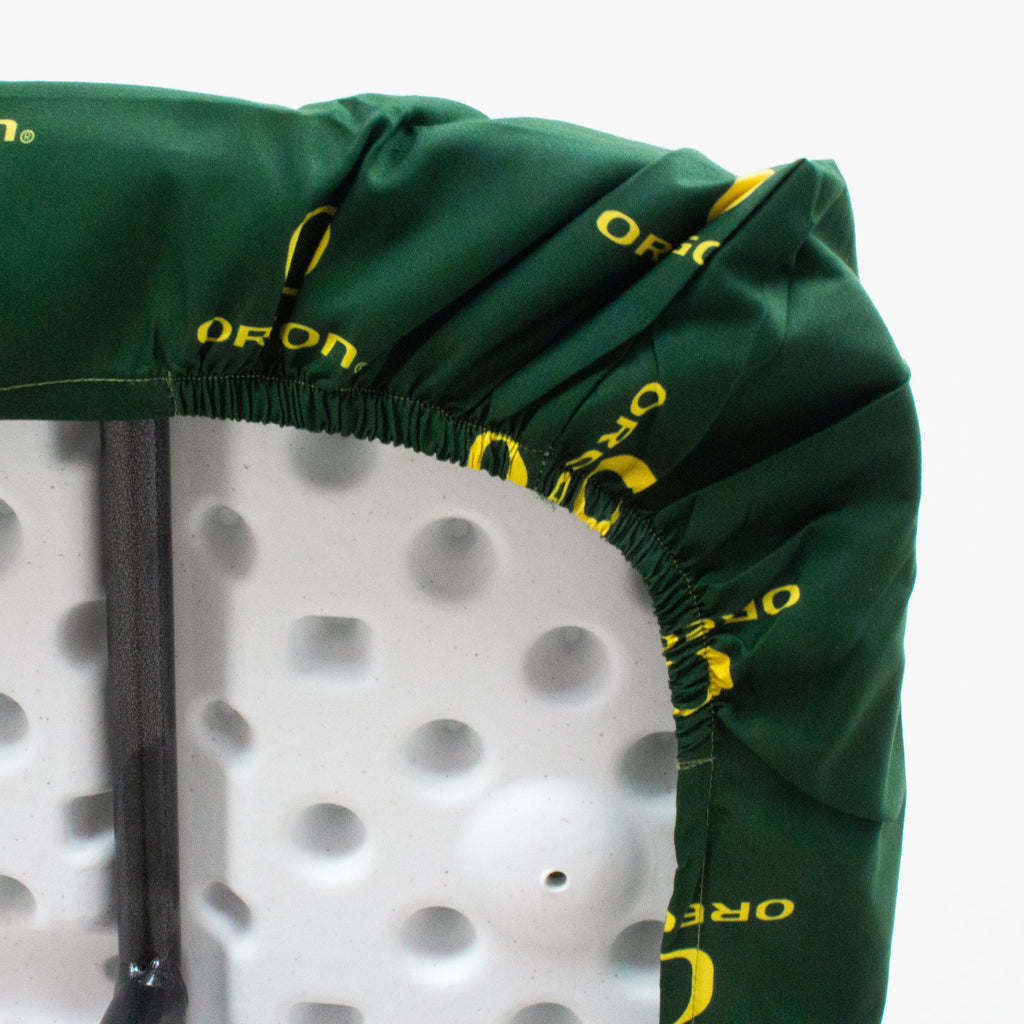 College Covers Oregon Ducks Tailgate Fitted Tablecloth, 96" x 30", 8 ft Table Cover