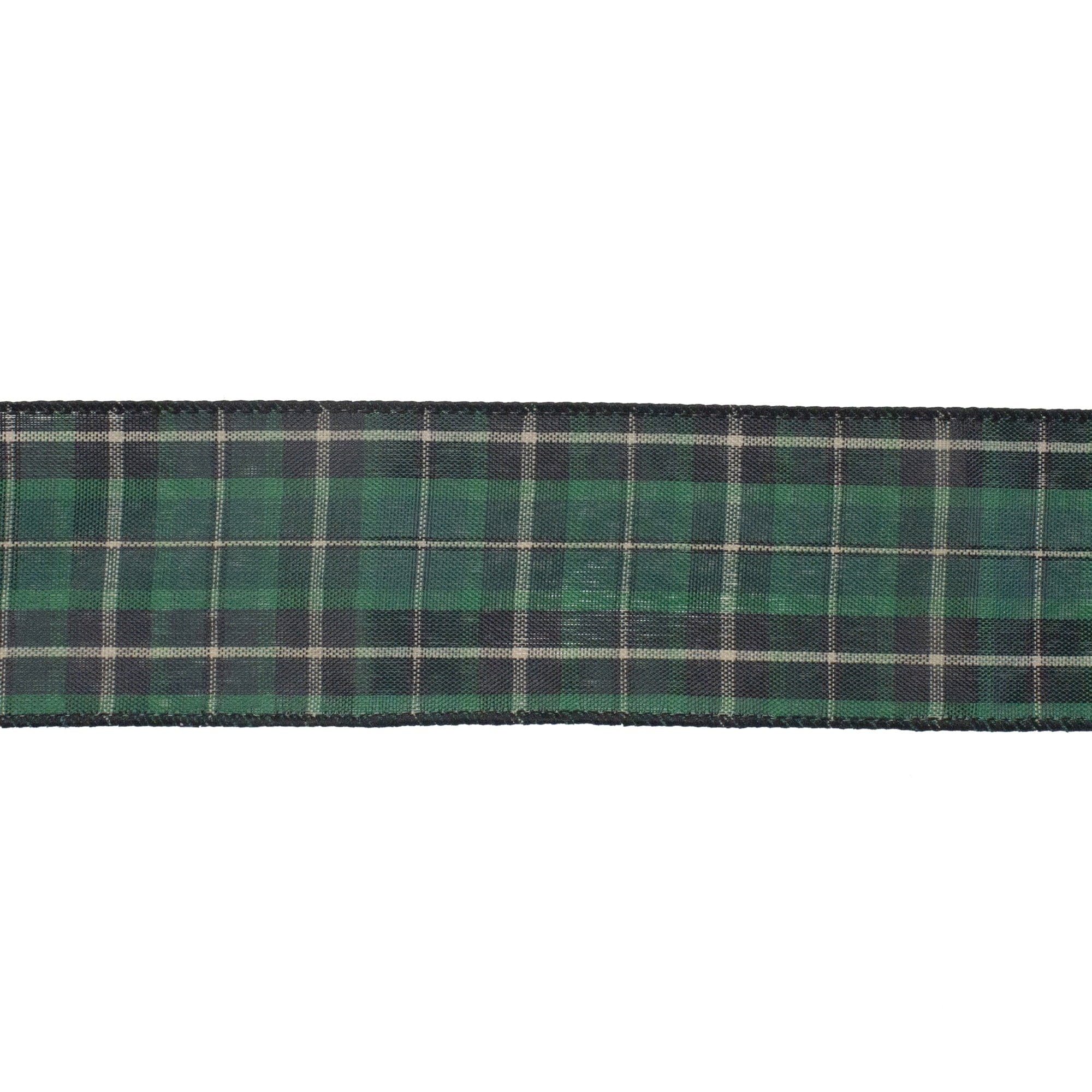 Northlight 50" Green and Black Plaid 16 Loop Christmas Bow Decoration
