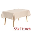 Unique Bargains 1 Pack Rectangle Tablecloth, Oil-Proof, Spill-Proof, and Water Resistance PVC Table Cover for Party Kitchen Dining Room Beige 55" x 71"
