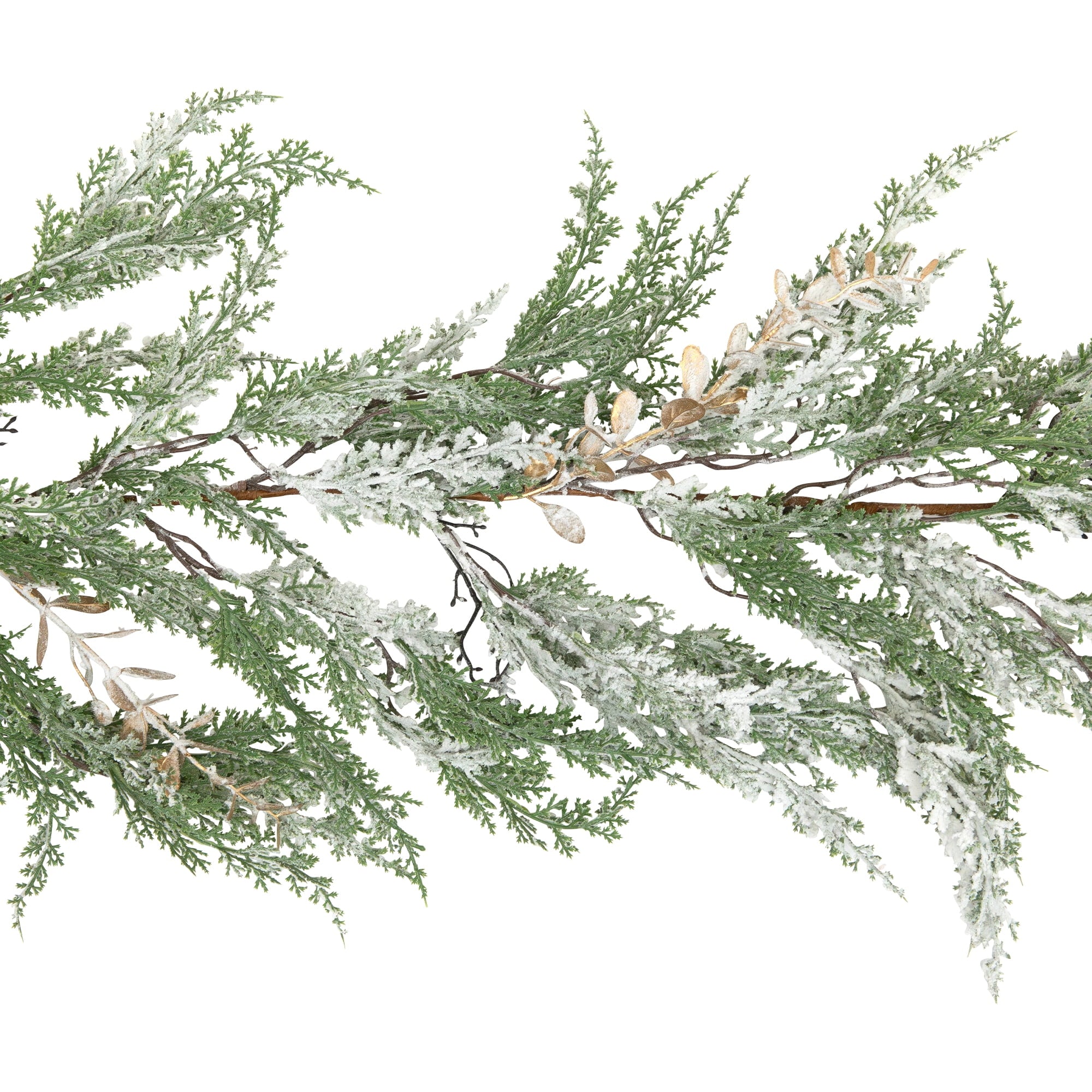 Northlight Real Touch™ Flocked Cedar Pine Artificial Christmas Garland - 10' - Unlit