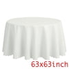 Unique Bargains Round Waterproof Vinyl Tablecloth, Wrinkle-Resistant Table Cover, Suitable Hibiscus Coffee 63x63inch