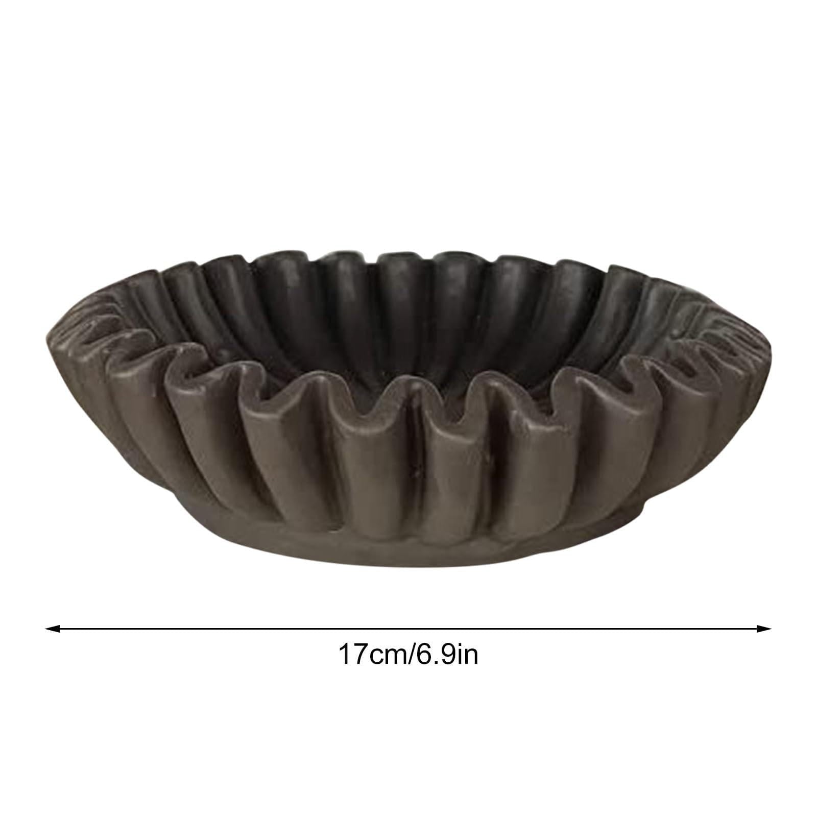 1*Decoration Ruffle Bowl Decorative Bowls for Home Decor Vintage Ring Dish Fruit Bowl Ruffle Bowl Decor for Living Room Design Coffee Table Bookshelf Desktop Decorations Clearance!