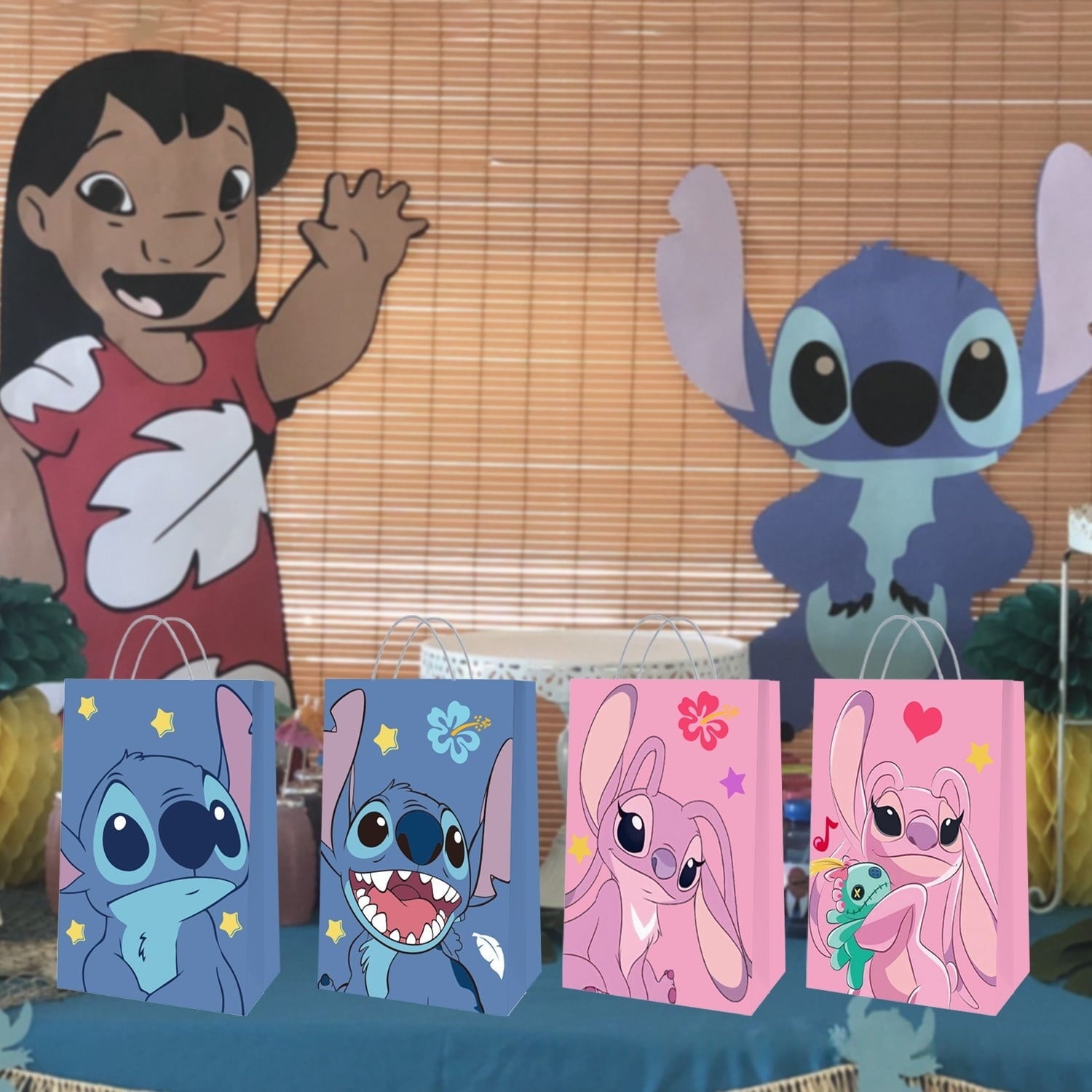 24 Pcs Anime Party Cartoon Gift Bags, Birthday party bags, Cartoon candy bags, Party Supplies（8.26"×5.9"×3.15"）
