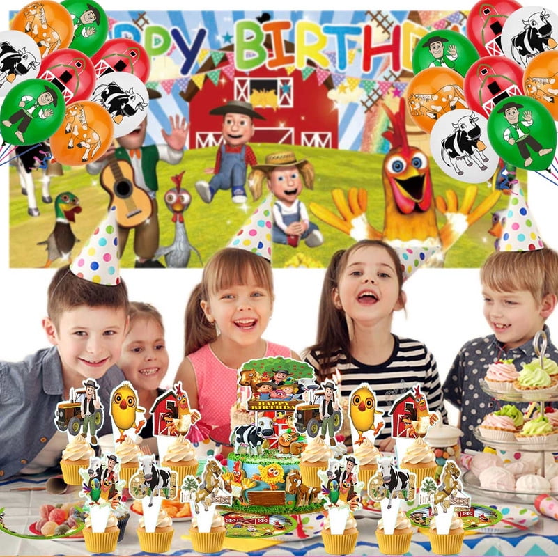 La Granja de zenon Balloons Plates Party Supplies Decoration Birthday Cake Topper Decor Banner Backdrop Tableware