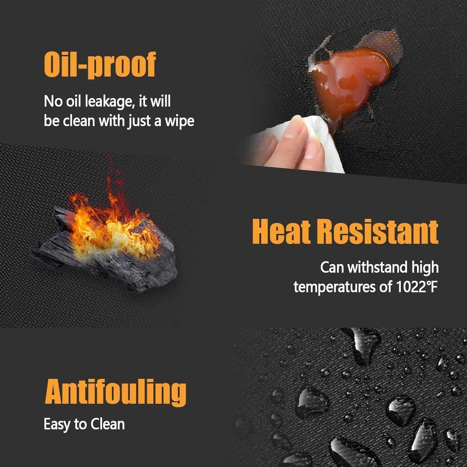 Heat Resistant Mat for Air Fryer,Deep Fryer,Oven,39*39in Hot Pads for Kitchen Counter Heat Protector,Under Coffee Maker Mats for Quartz Countertop Protector,Deep Fryer Coffee Machine Accessories