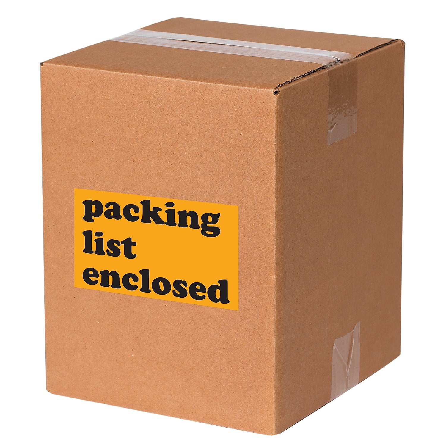 Tape Logic Labels "Packing List Enclosed" 3" x 5" Fluorescent Orange 500/Roll SCL561
